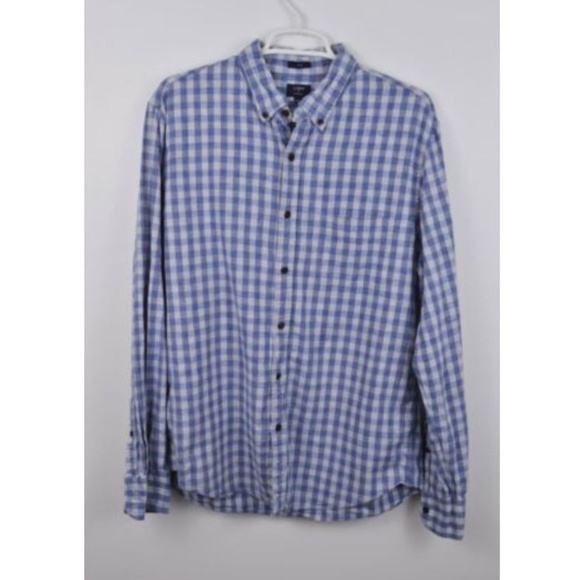 J CREW Large Slim Plaid Cotton Long Sleeve Shirt - Picture 2 of 4